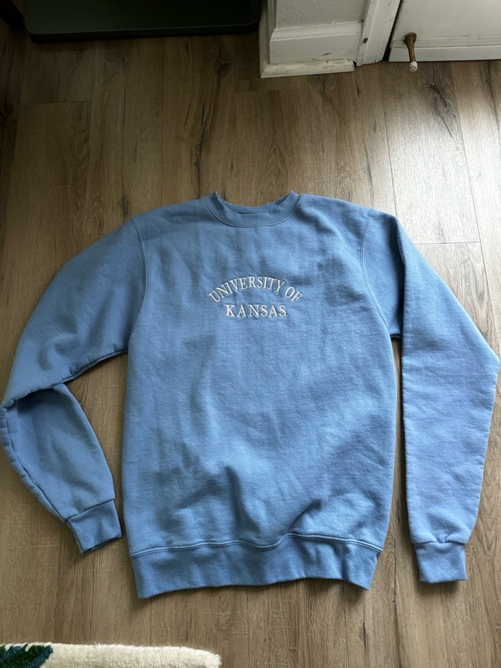 University of Kansas Light Blue Crewneck Sweatshirt